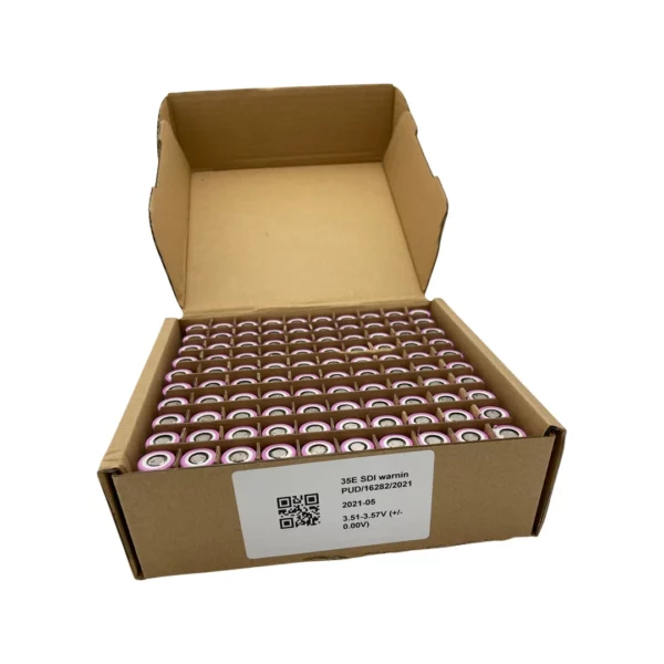 Samsung 35E – 18650 Lithium-Ionen-Zelle (INR, 3500 mAh, 3.6V, 8A) x100